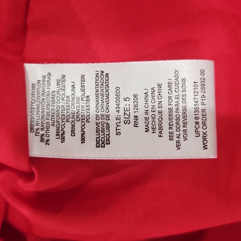 Laura Ashley Elegant Red Lace Kids Dress size 5 - Picture 12 of 13